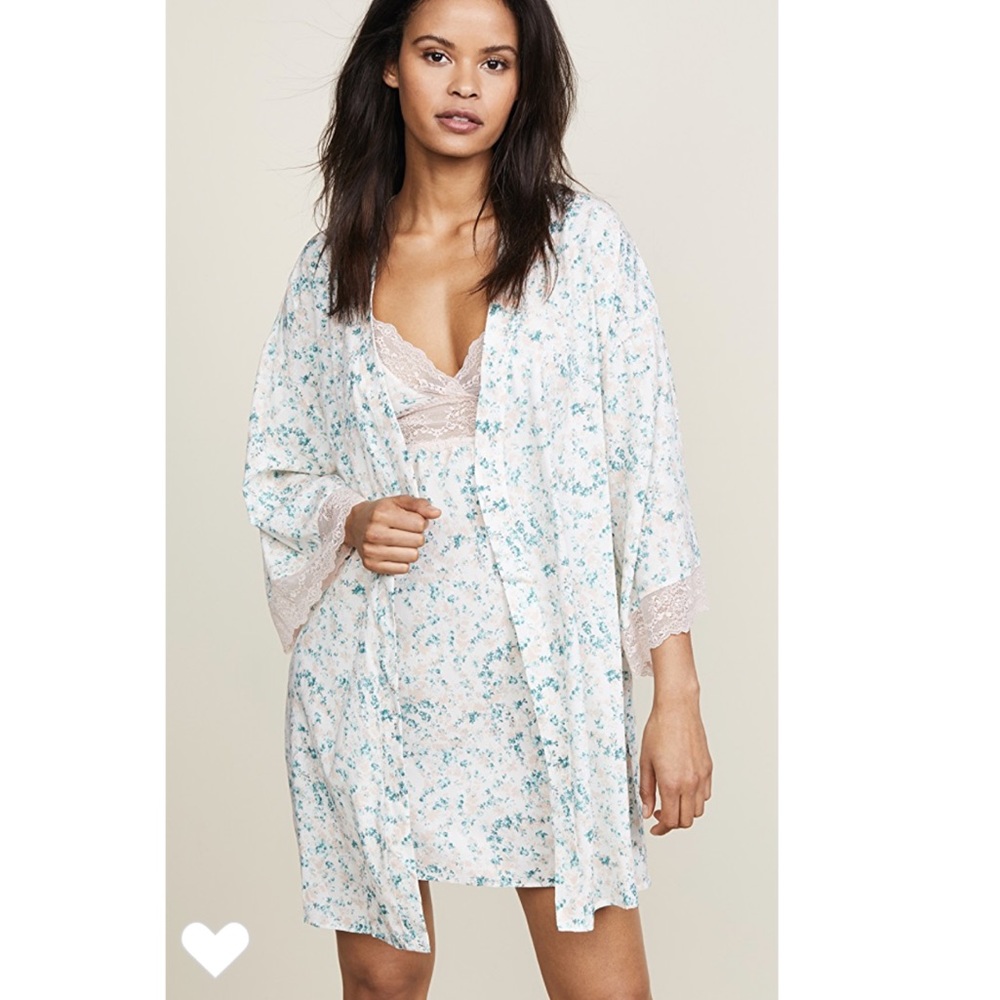 •SILK• Eberjey x Rebecca Taylor Lily Kimono Robe - Picture 3 of 10